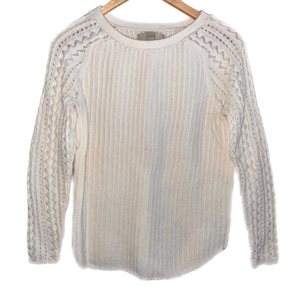 LOFT White / Cream Sweater- M